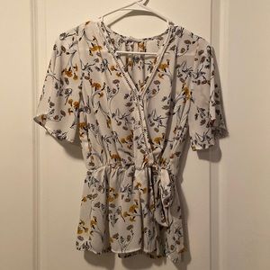 Floral Baby Doll Blouse
